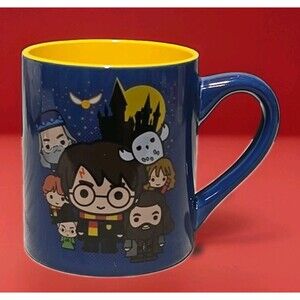Harry Potter 14oz Coffee Mug Chibi Character Blue & Yellow By Silver Buffalo